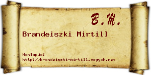 Brandeiszki Mirtill névjegykártya